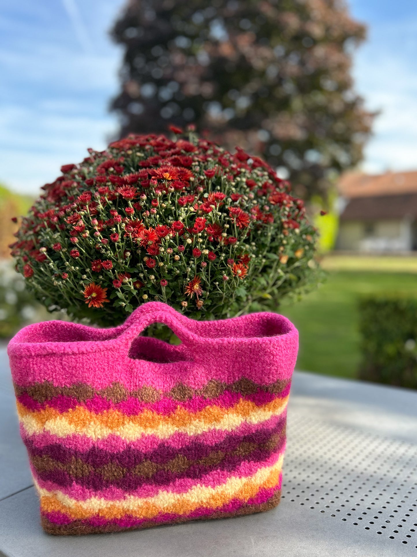 BREIPATROON gevilte tas 'Sunset'