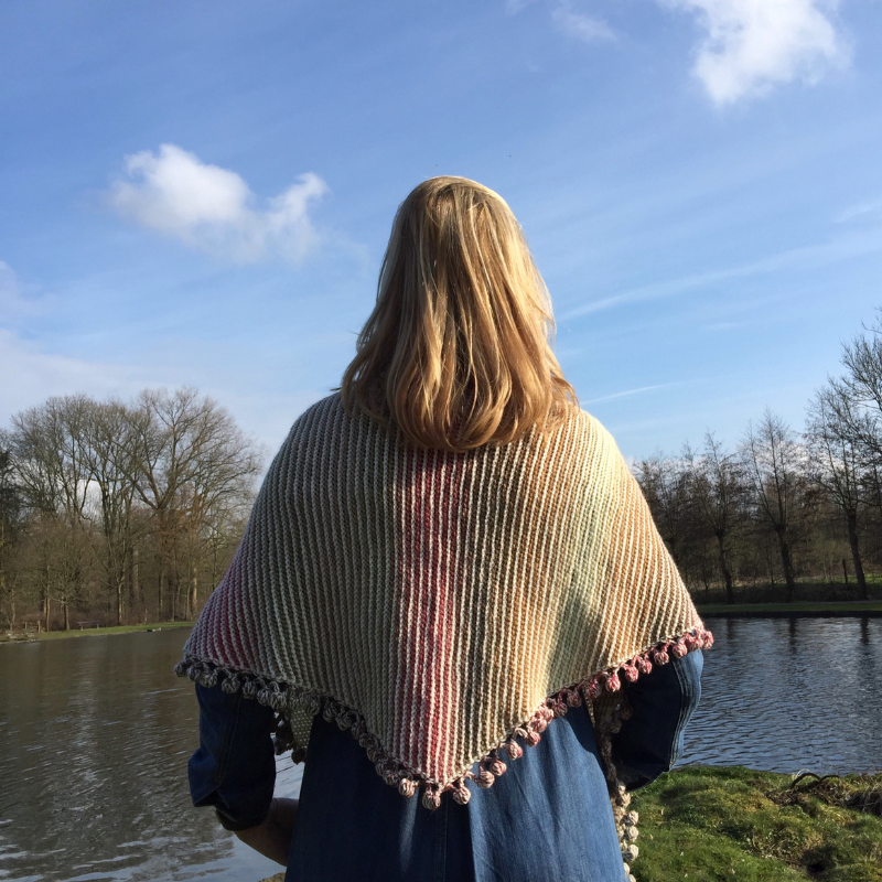 TUNISCH HAAKPATROON Sunset Stola l sjaal l wrap