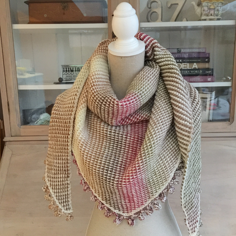 TUNISCH HAAKPATROON Sunset Stola l sjaal l wrap
