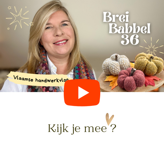 Breibabbel 36 | Granny sjaal, gratis patroon pompoentjes en de start van #Droomdeken8. #haken #breien #grannysquares