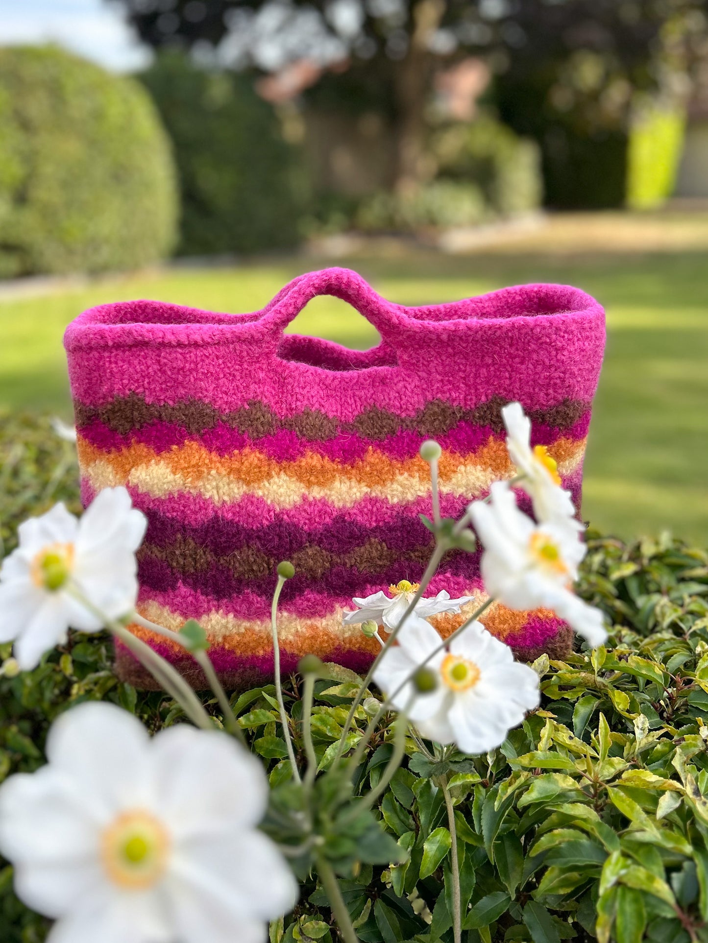 BREIPATROON gevilte tas 'Sunset'