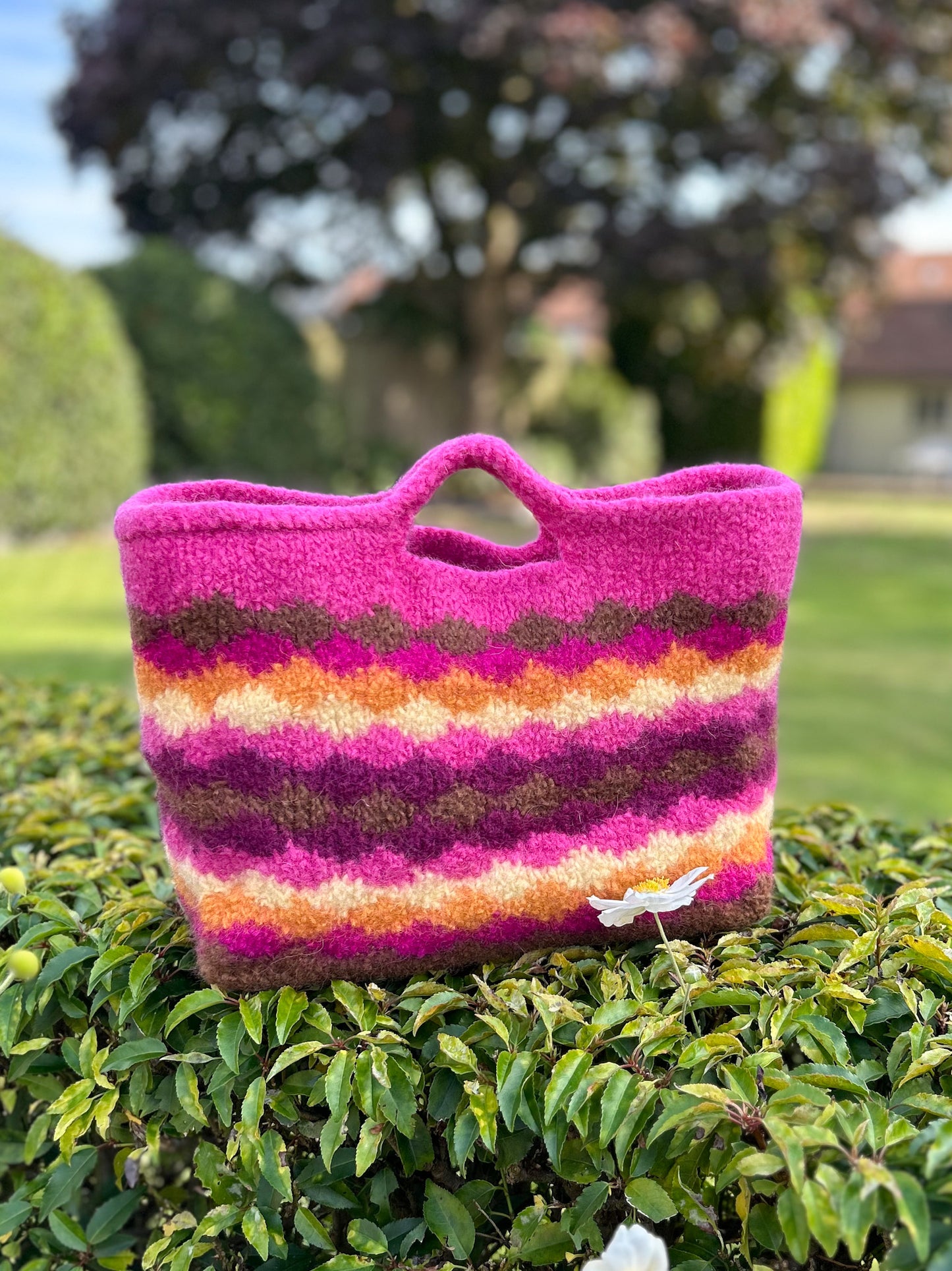 BREIPATROON gevilte tas 'Sunset'