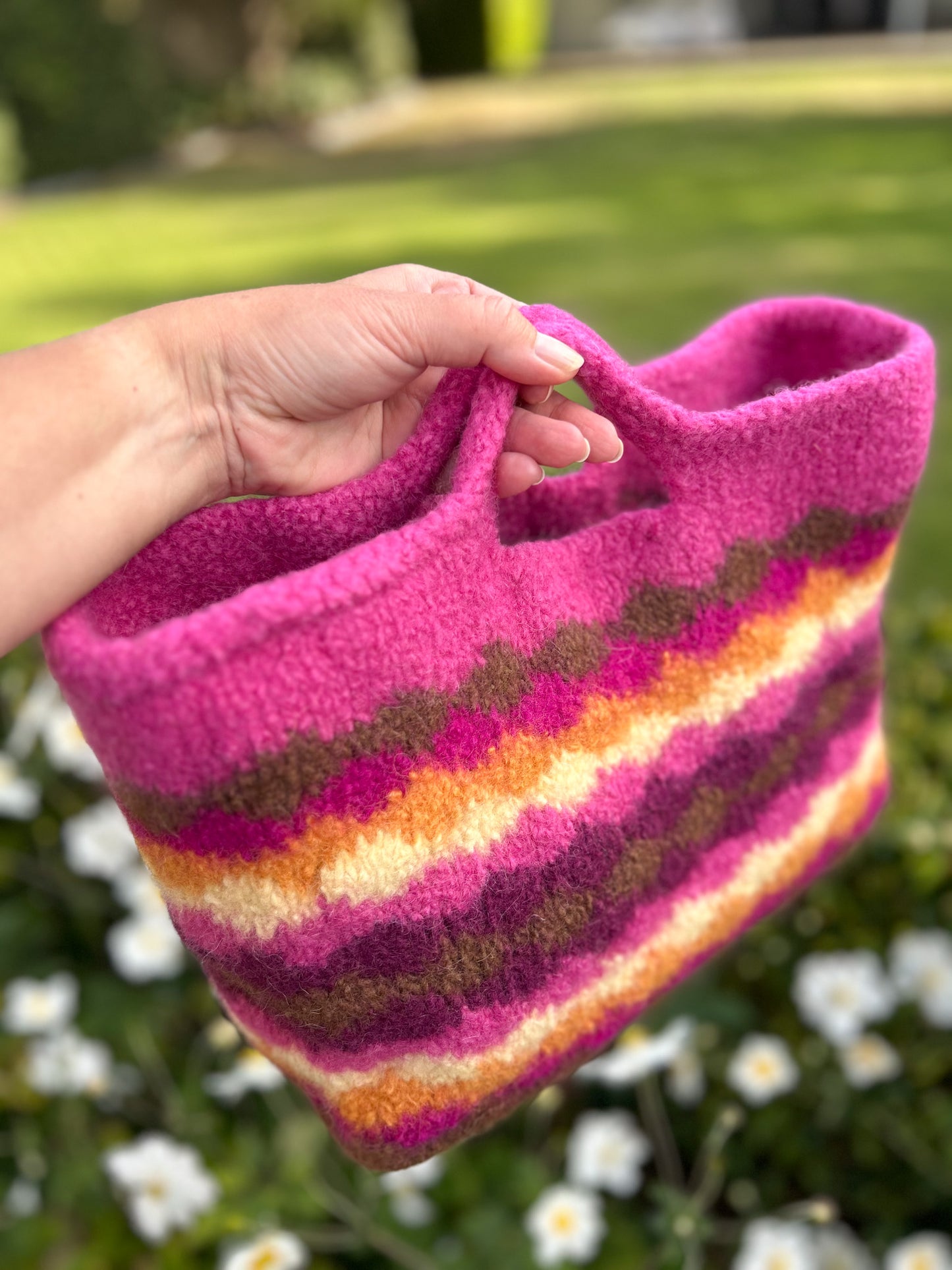 BREIPATROON gevilte tas 'Sunset'