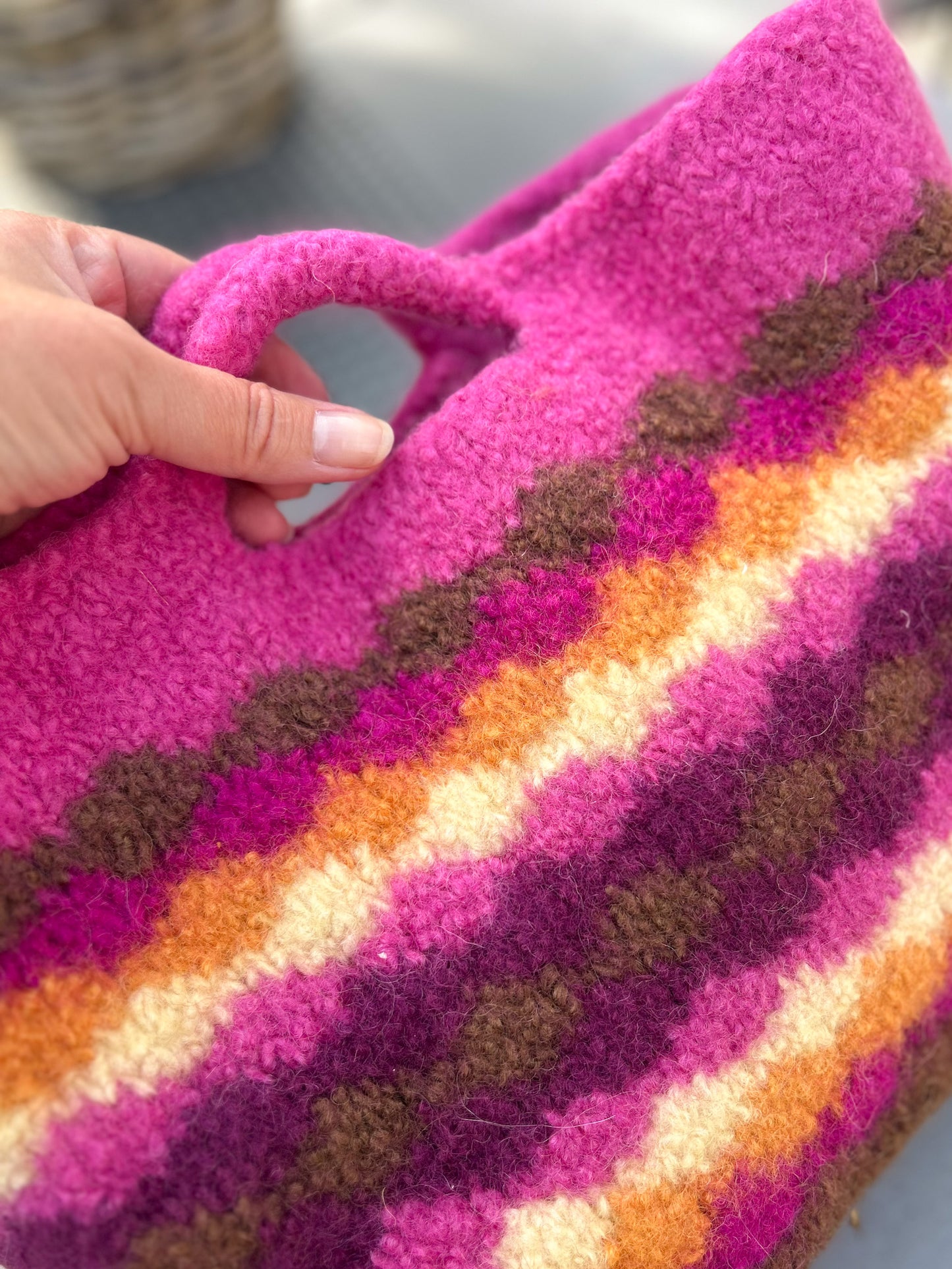 BREIPATROON gevilte tas 'Sunset'