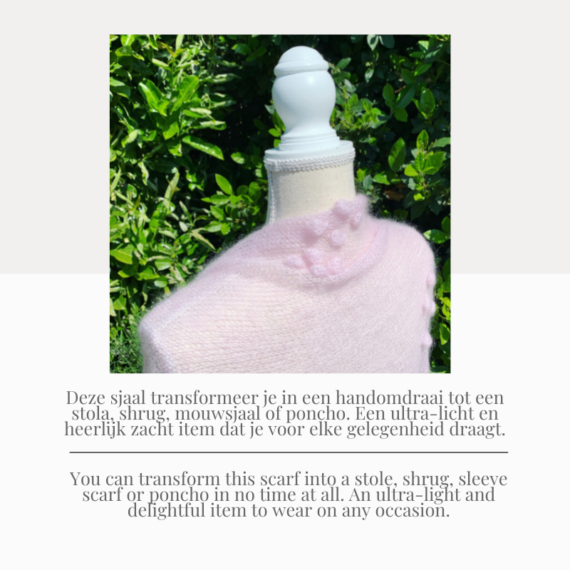 BREIPATROON Bubbly sjaal I stola l poncho I shrug l wrap