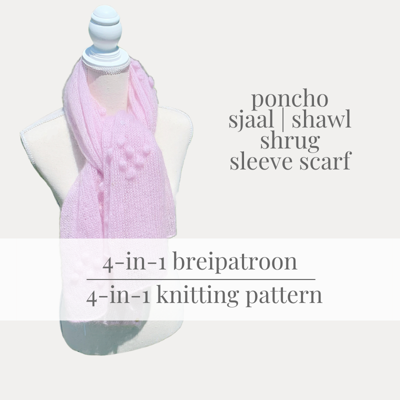 BREIPATROON Bubbly sjaal I stola l poncho I shrug l wrap
