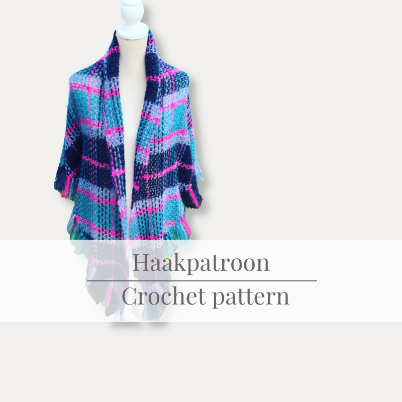 HAAKPATROON Tartan sjaal I stola I wrap