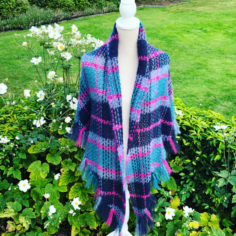 HAAKPATROON Tartan sjaal I stola I wrap