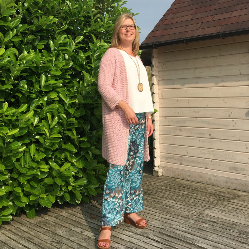 HAAKPATROON Pretty in Pink Cardigan l Vest I oversized