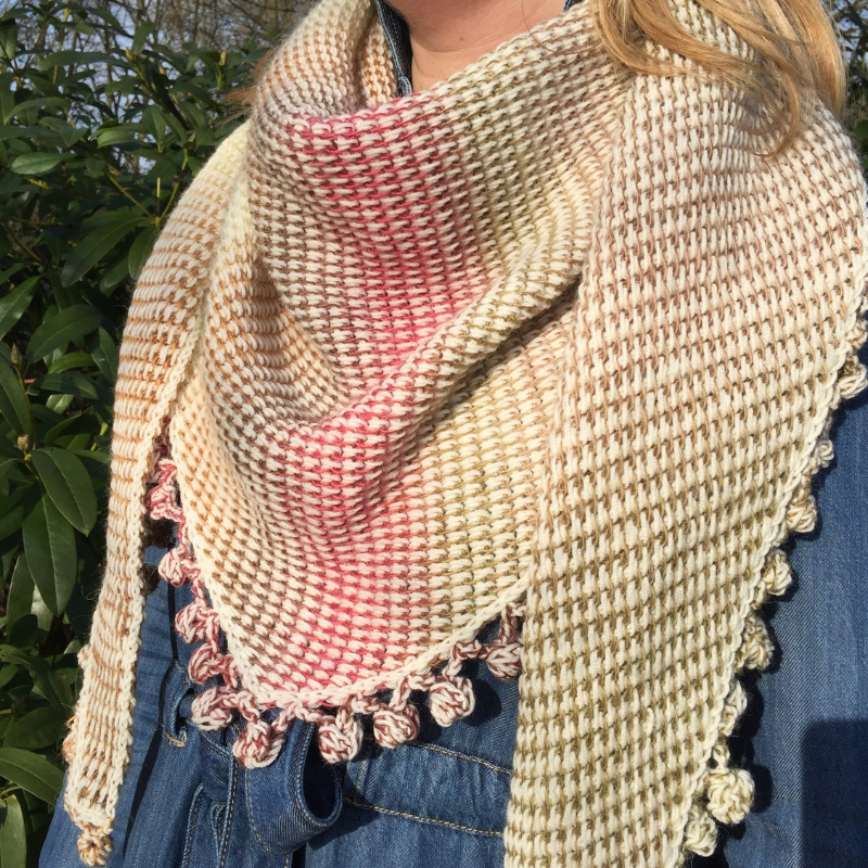 TUNISCH HAAKPATROON Sunset Stola l sjaal l wrap