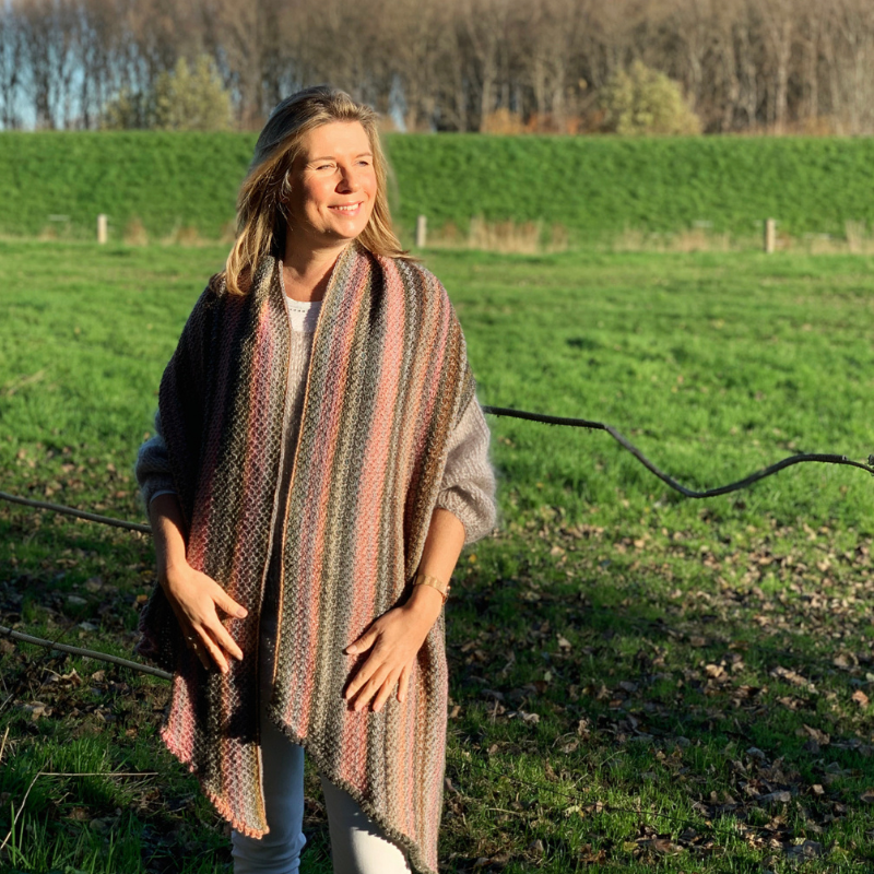 HAAKPATROON Morning Glory Tunisch gehaakte stola l sjaal l wrap