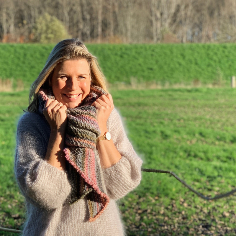 HAAKPATROON Morning Glory Tunisch gehaakte stola l sjaal l wrap